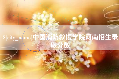 衡东中国消防救援学院河南招生录取分数