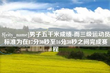 衡东男子五千米成绩-而三级运动员标准为在17分30秒至16分30秒之间完成赛程