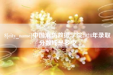 衡东中国消防救援学院2024年录取分数线是多少