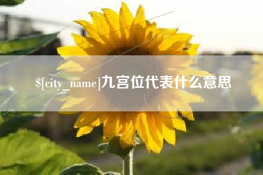 衡东九宫位代表什么意思
