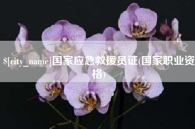 衡东国家应急救援员证(国家职业资格)