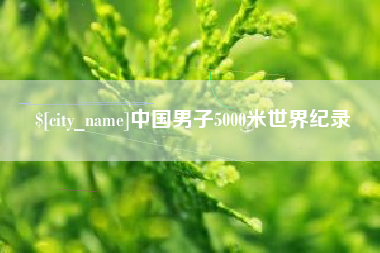 衡东中国男子5000米世界纪录