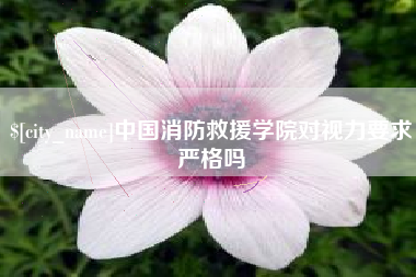衡东中国消防救援学院对视力要求严格吗