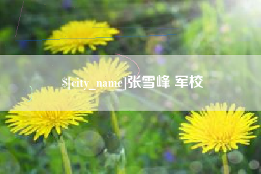 衡东张雪峰 军校
