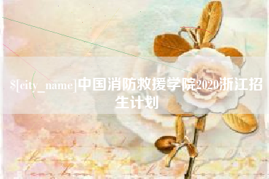 衡东中国消防救援学院2020浙江招生计划