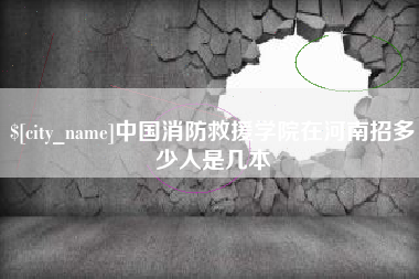 衡东中国消防救援学院在河南招多少人是几本