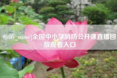 衡东全国中小学消防公开课直播回放观看入口