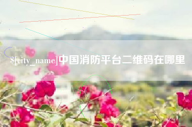 衡东中国消防平台二维码在哪里