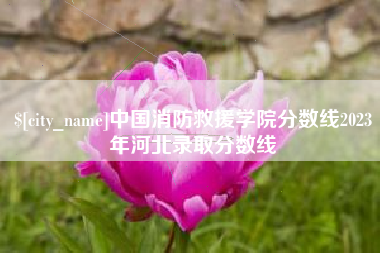 衡东中国消防救援学院分数线2023年河北录取分数线