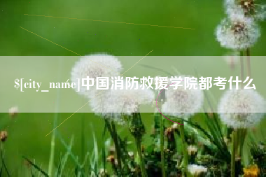 衡东中国消防救援学院都考什么