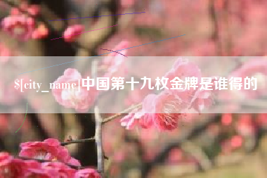 衡东中国第十九枚金牌是谁得的