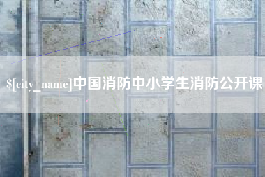 衡东中国消防中小学生消防公开课