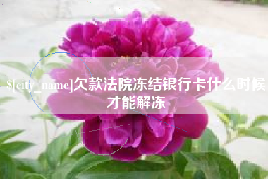 衡东欠款法院冻结银行卡什么时候才能解冻