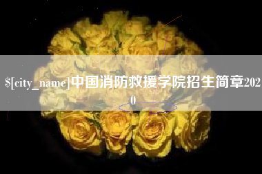 衡东中国消防救援学院招生简章2020