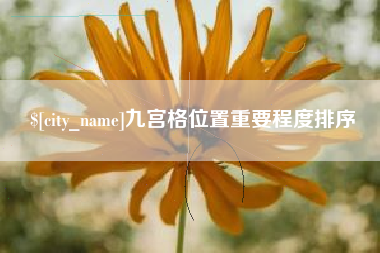 衡东九宫格位置重要程度排序