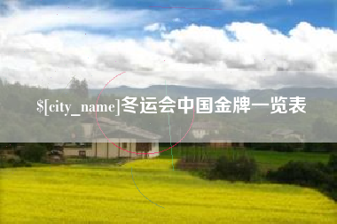 衡东冬运会中国金牌一览表