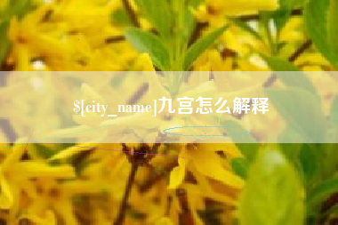 衡东九宫怎么解释