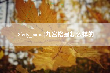 衡东九宫格是怎么样的