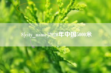 衡东2020年中国5000米
