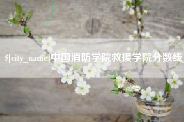 衡东中国消防学院救援学院分数线