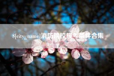衡东消防院校报考条件合集
